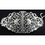 An Edwardian pierced silver nurses buckle, Birmingham, 1903, 5.25in.