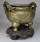 A Chinese bronze censer