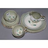 A Susie Cooper 'Gardinier' pattern tea set