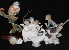 A collection of Lladro figures