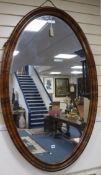 A 19th century Continental overmantel wall mirror, H.140cm