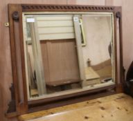 An overmantel mirror, W.110cm