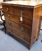 A Victorian chest of drawers, W.88cm