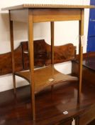 An Edwardian mahogany two-tier table, W.48cm