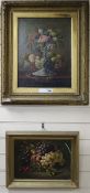 19th century English School, oil on canvas, Still life and another still life by F.T. Webb, 44 x