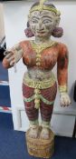 A large Indian hardwood figure, H.135cm