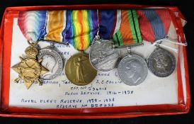 A Naval group of medals including ephemera, photo's etc