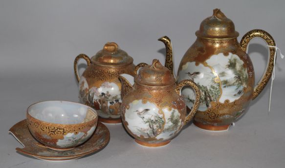 Japanese eggshell porcelain tea set