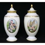 A pair of Royal Grafton hand painted vases, by James Alder