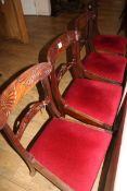 A set of four William IV mahogany dining chairs