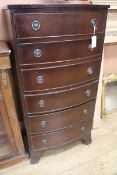 A George III style mahogany tallboy H.122cm