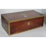 A Regency brass bound mahogany writing table