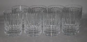 A set of eight Baccarat 'Harmonie' pattern whisky tumblers