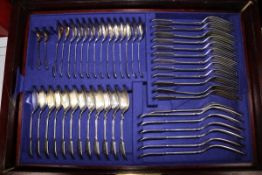 A canteen of plated fiddle pattern flatware (setting for twelve)