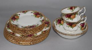 An 'Old Country Rose' tea service