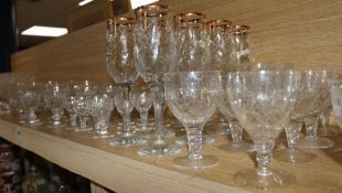 A large suite of Stuart crystal and other drinking glassware