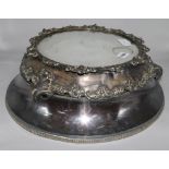 2 silver plated wedding cake bases