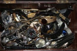 A box with a large quantity of watches