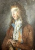 Early 19th century French School, pastel, Portrait of a gentleman, 67 x 52cm, (water damaged)