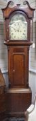 A 19th century oak eight-day longcase clock, with painted dial 210cm