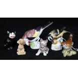 A group of ceramic animals