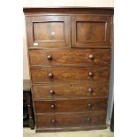 A mahogany tallboy, H.184cm