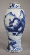 An 18th Century blue & white vase