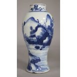 An 18th Century blue & white vase