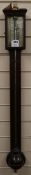 C. Silberrad, London. A George III mahogany stick barometer (a.f.), H.100cm