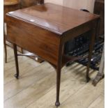 A George III mahogany Pembroke table with undertier, W.55cm