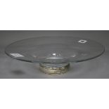 A Broadway silver mounted shallow glass bowl, boxed
