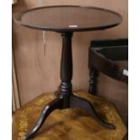 A George III mahogany circular tripod table, W.55cm