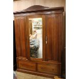 A Victorian mahogany wardrobe, H.210cm