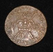 A James II Irish 'Gun Metal' shilling, Feb 1689, Fine