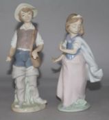 Two Lladro figures 'Going Fishing' no. 4809 (lacking rod) and 'Young Princess' no.6036 (2)