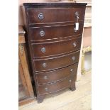 A George III style mahogany tallboy, H.122cm