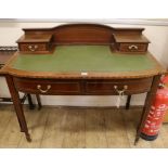 An inlaid Edwardian mahogany dressing table, W.102cm