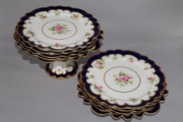 A Crescent china ten piece part dessert service