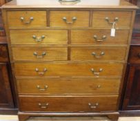 A large mahogany chest of drawers, W.122cm