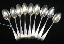 A collection of Old English pattern silver dessert spoons and forks, some Scottish, Georgian and