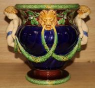 A Minton Majolica jardiniere