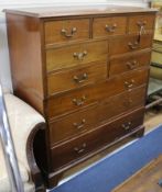A large mahogany chest of drawers, W.122cm