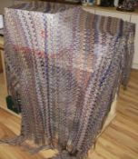 An early silk woven shawl