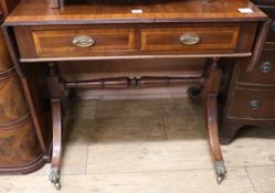 A mahogany sofa table, W.85cm