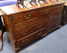 A George III style mahogany chest, W.154cm