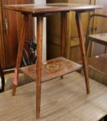 A two tier occasional table, W.61cm
