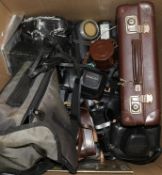 A collection of assorted cameras
