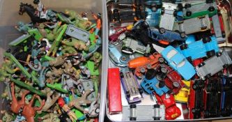 A quantity of Dinky toys and a Corgi and other toys etc