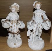 A pair of Continental porcelain figures