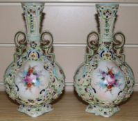 A pair of Japanese marriage vases